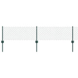 vidaXL Fence with Post Green