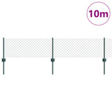 vidaXL Fence with Post Green