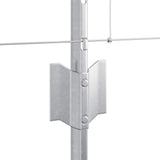vidaXL Fence with Post Silver-coloured