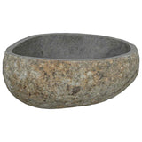 vidaXL Riverstone basin Light grey 30-37 x 25-30 x 12 cm Riverstone