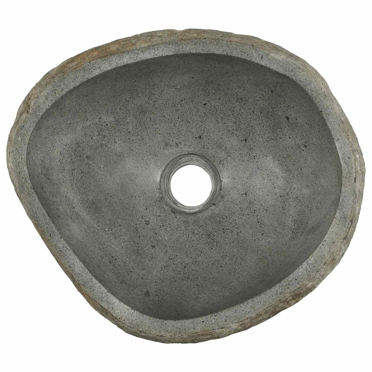 vidaXL Riverstone basin Light grey 30-37 x 25-30 x 12 cm Riverstone
