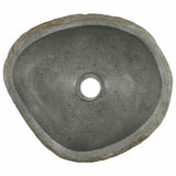 vidaXL Riverstone basin Light grey 30-37 x 25-30 x 12 cm Riverstone