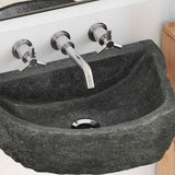 vidaXL Wall-Mounted Basin Grey 37 x 30 x 12 cm Riverstone