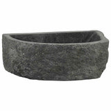 vidaXL Wall-Mounted Basin Grey 37 x 30 x 12 cm Riverstone