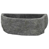 vidaXL Wall-Mounted Basin Grey 37 x 30 x 12 cm Riverstone