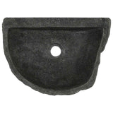 vidaXL Wall-Mounted Basin Grey 37 x 30 x 12 cm Riverstone