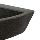 vidaXL Wastafel Grijs (30-37) x (30-37) x 12 cm Riviersteen