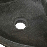 vidaXL Wastafel Grijs (30-37) x (30-37) x 12 cm Riviersteen