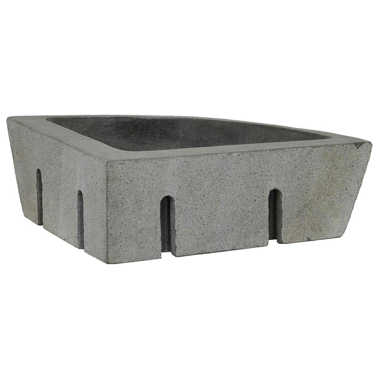 vidaXL Wastafel Grijs (30-37) x (30-37) x 12 cm Riviersteen