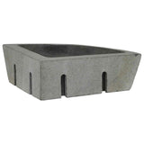 vidaXL Wastafel Grijs (30-37) x (30-37) x 12 cm Riviersteen
