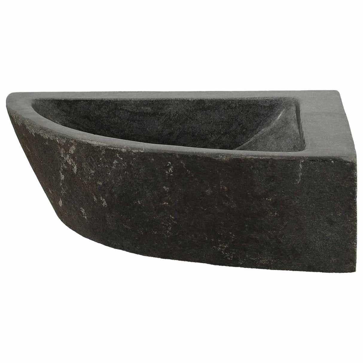 vidaXL Wastafel Grijs (30-37) x (30-37) x 12 cm Riviersteen