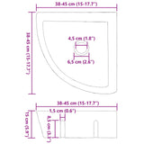 vidaXL Wastafel Grijs (30-37) x (30-37) x 12 cm Riviersteen