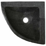 vidaXL Wastafel Grijs (30-37) x (30-37) x 12 cm Riviersteen