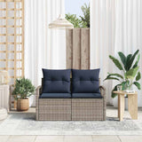 vidaXL Tuin Sofa met kussen 120 x 62 x 69 cm poly rattan