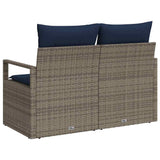 vidaXL Tuin Sofa met kussen 120 x 62 x 69 cm poly rattan