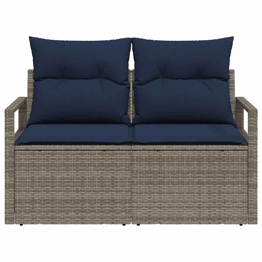 vidaXL Tuin Sofa met kussen 120 x 62 x 69 cm poly rattan