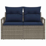 vidaXL Tuin Sofa met kussen 120 x 62 x 69 cm poly rattan
