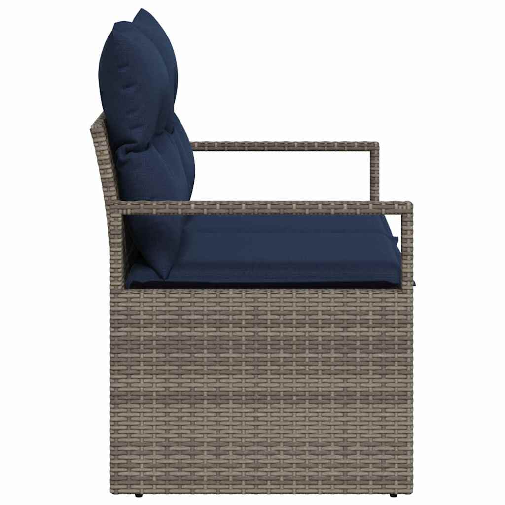 vidaXL Tuin Sofa met kussen 120 x 62 x 69 cm poly rattan