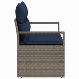 vidaXL Tuin Sofa met kussen 120 x 62 x 69 cm poly rattan
