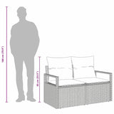 vidaXL Tuin Sofa met kussen 120 x 62 x 69 cm poly rattan