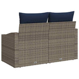 vidaXL Garden Sofa Grey 123 x 62 x 69 cm poly rattan