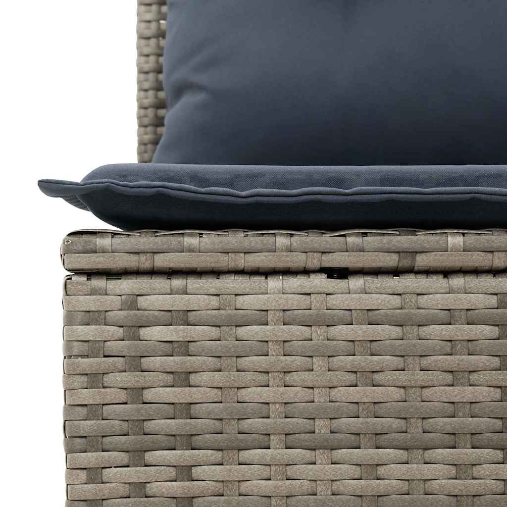 vidaXL Garden Lounge Set with cushions 8 pcs Brown poly rattan