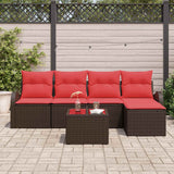 vidaXL Tuinbank Set 5 pcs Bruin poly rattan