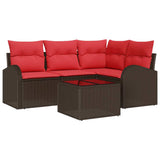 vidaXL Tuinbank Set Bruin poly rattan