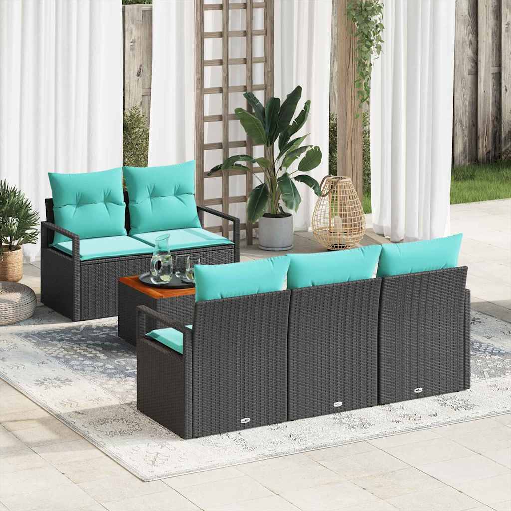 vidaXL Ensemble de banquettes de jardin avec coussin 6 pcs Gris rotin synthétique