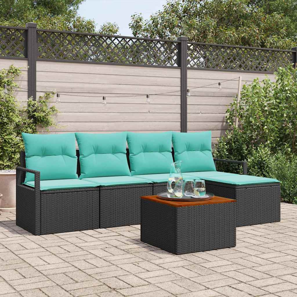 vidaXL Salon de jardin avec coussins 6 pcs Résine tressée Gris