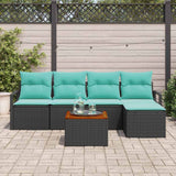 vidaXL Salon de jardin avec coussins 6 pcs Résine tressée Gris