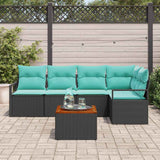 vidaXL Ensemble de banquettes de jardin avec coussin 6 pcs Résine tressée Gris