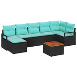 vidaXL Salon de jardin avec coussins 8 pcs Résine tressée Gris