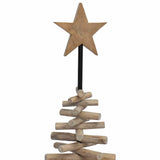 vidaXL Kerstboom met standaard Bruin 90 cm Massief teakhout