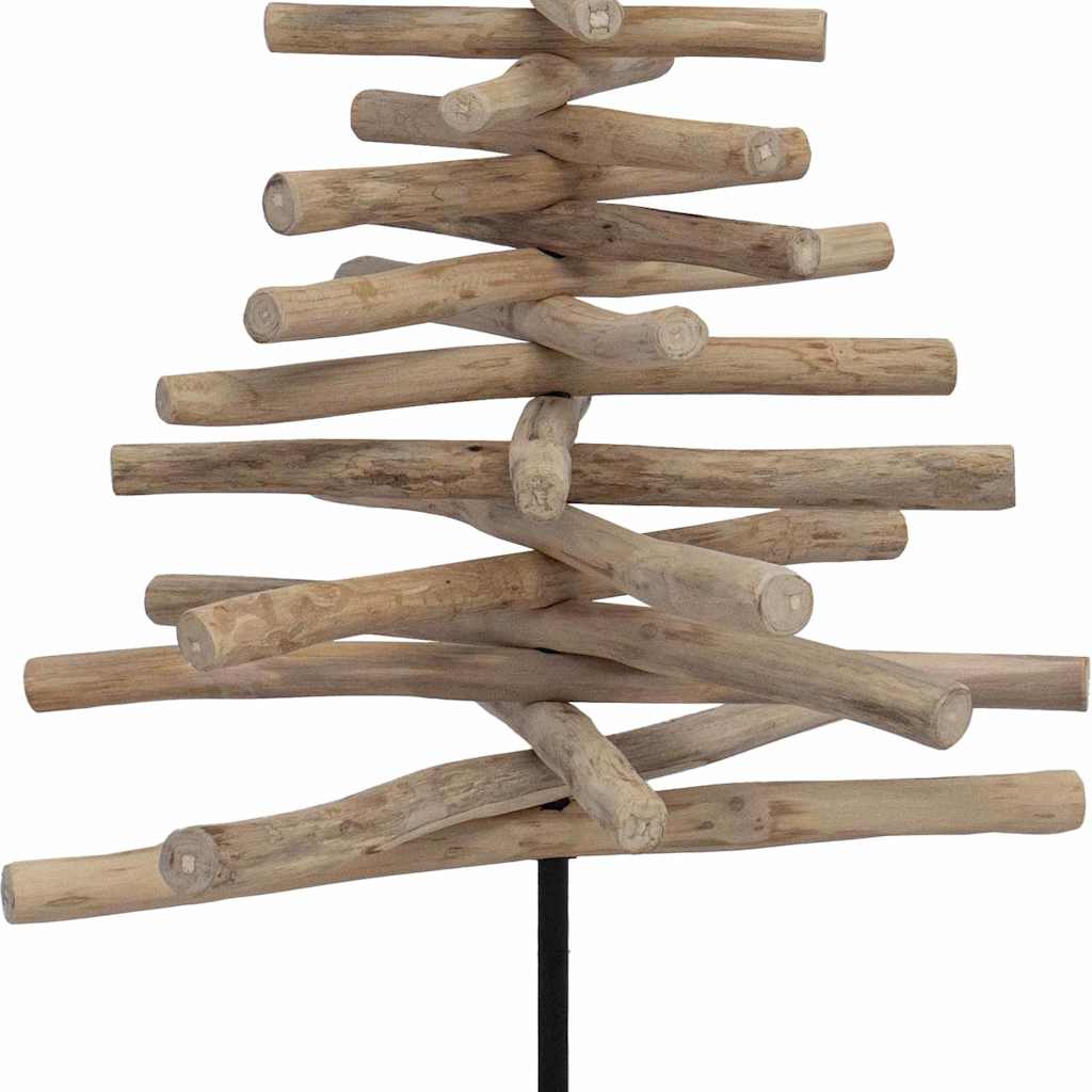 vidaXL Kerstboom met standaard Bruin 90 cm Massief teakhout