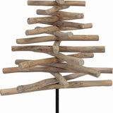 vidaXL Kerstboom met standaard Bruin 90 cm Massief teakhout