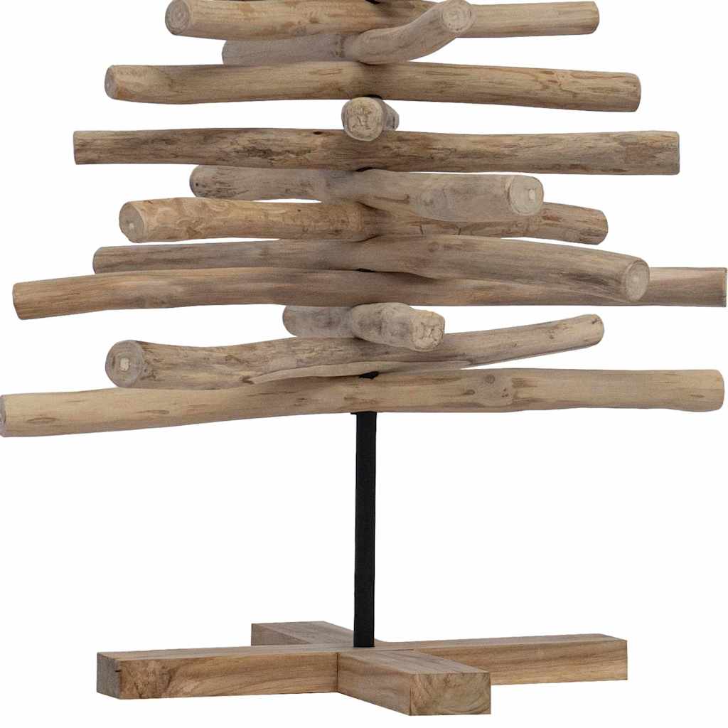 vidaXL Kerstboom met standaard Bruin 90 cm Massief teakhout
