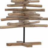 vidaXL Kerstboom met standaard Bruin 90 cm Massief teakhout