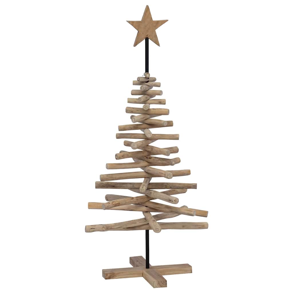 vidaXL Kerstboom met standaard Bruin 90 cm Massief teakhout