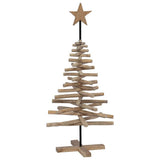 vidaXL Kerstboom met standaard Bruin 90 cm Massief teakhout