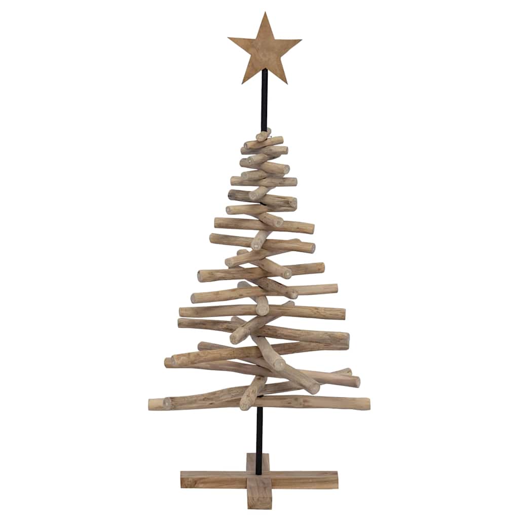vidaXL Kerstboom met standaard Bruin 90 cm Massief teakhout