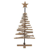 vidaXL Kerstboom met standaard Bruin 90 cm Massief teakhout