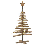 vidaXL Kerstboom met standaard Bruin 90 cm Massief teakhout