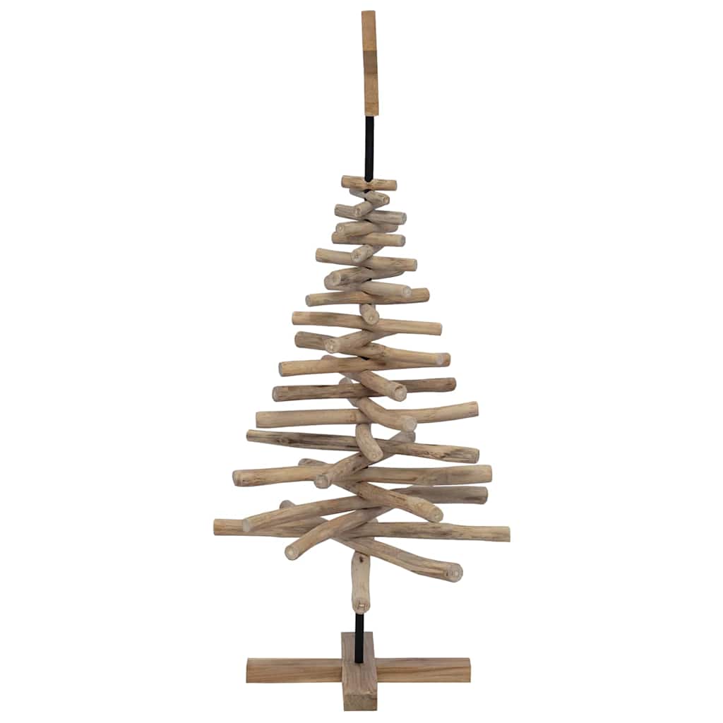 vidaXL Kerstboom met standaard Bruin 90 cm Massief teakhout