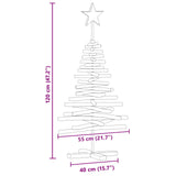 vidaXL Kerstboom met standaard Bruin 90 cm Massief teakhout