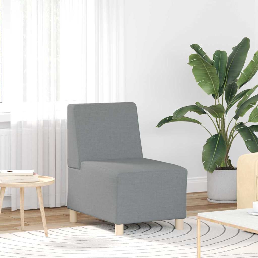 vidaXL Modulaire Sofa Eenheid Armless 2 pcs Lichtgrijs 55 x 74 x 82 cm