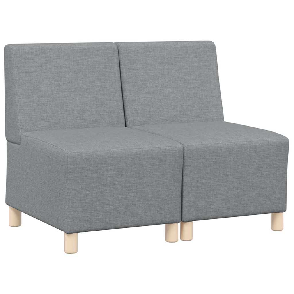 vidaXL Modulaire Sofa Eenheid Armless 2 pcs Lichtgrijs 55 x 74 x 82 cm