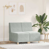 vidaXL Modulaire Sofa Eenheid Armless 2 pcs Lichtgrijs 55 x 74 x 82 cm