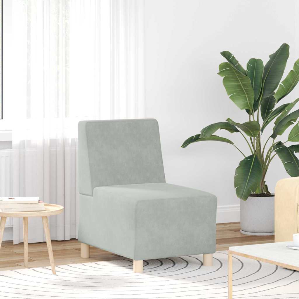 vidaXL Modulaire Sofa Eenheid Armless 2 pcs Lichtgrijs 55 x 74 x 82 cm