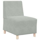 vidaXL Modulaire Sofa Eenheid Armless 2 pcs Lichtgrijs 55 x 74 x 82 cm